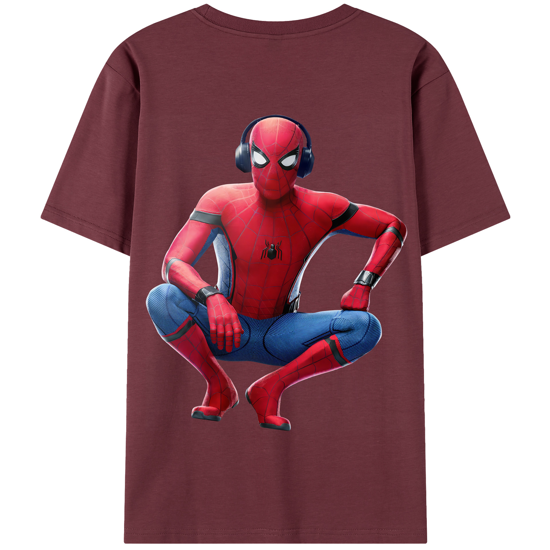 Spider Man スパイダーマン 綿100％半袖Tシャツ（背面プリント）